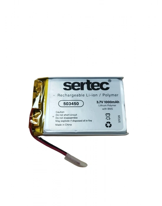 Sertec 503450 3.7v 1000 Mah Li-polymer Pil (devreli/1.5a)