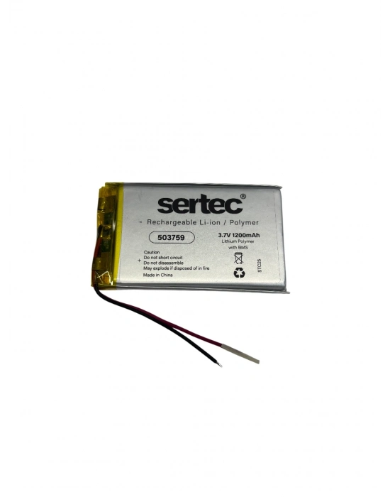 Sertec 503759 3.7v 1200 Mah Li-polymer Pil (devreli/1.5a)