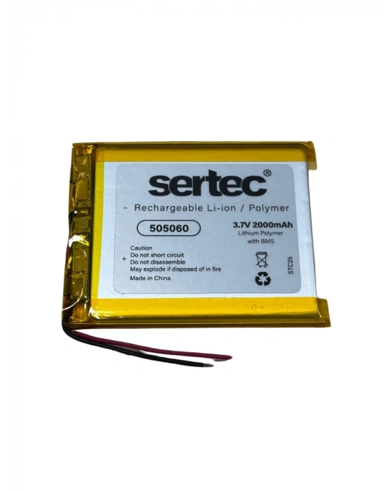 Sertec 505060 3.7v 2000 Mah Li-polymer Pil (devreli/1.5a)