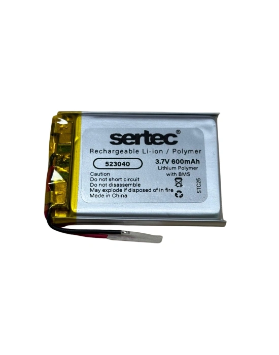 Sertec 523040 3.7v 600 Mah Li-polymer Pil (devreli/1.5a)