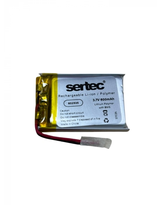 Sertec 602535 3.7v 600 Mah Li-polymer Pil (devreli/1.5a)