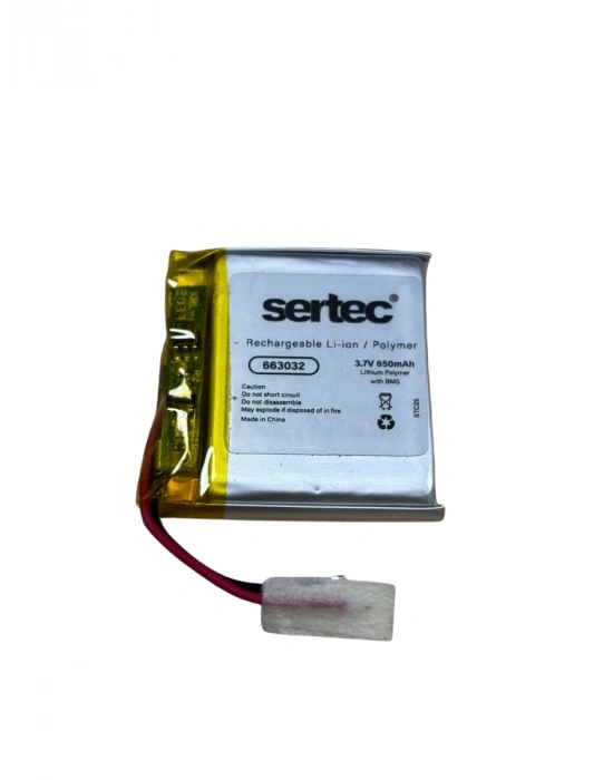 Sertec 663032 3.7v 650mah Li-polymer Pil (devreli/1.5a)
