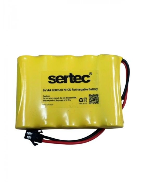 Sertec 6v 5s1p Aa 800 Mah Kablo + Siyah Konnektörlü Oyuncak Pili