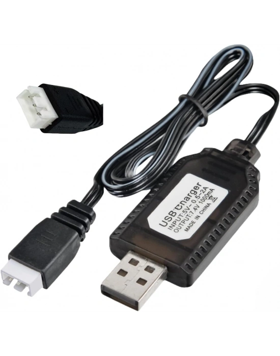 Sertec 7.4v Li-ion Sm-3p Soket Drone Bataryası Usb Şarj Kablosu