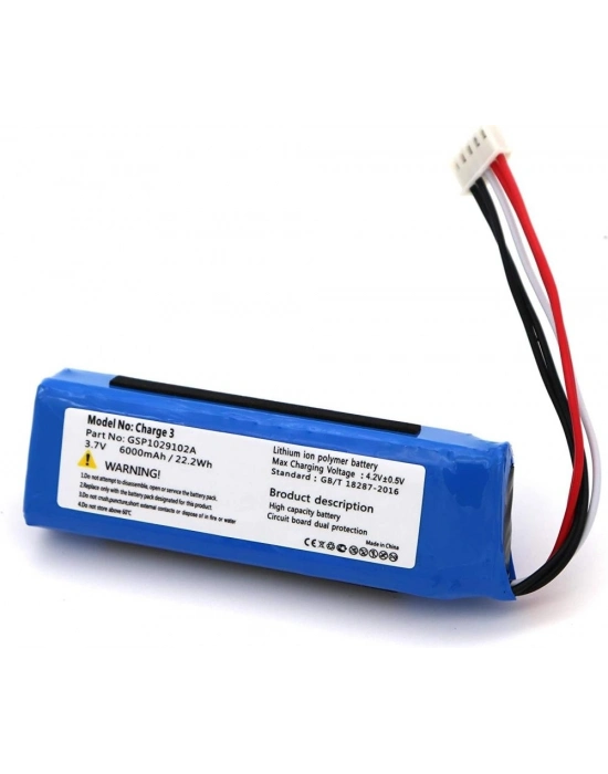 Sertec Jbl Charge 3 Uyumlu 3.7v 6000 Mah Soketli Batarya