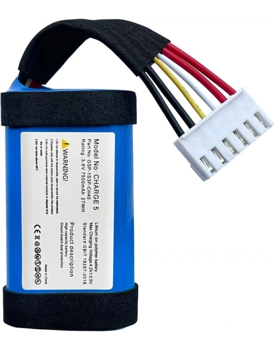 Sertec Jbl Charge 5 Uyumlu 3.7v 7800 Mah Soketli Batarya