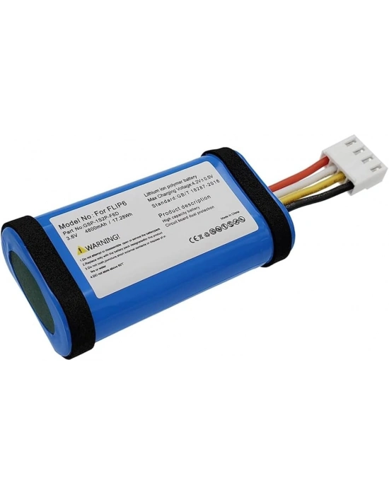 Sertec Jbl Flip 6 Uyumlu 3.7v 4800 Mah Soketli Batarya