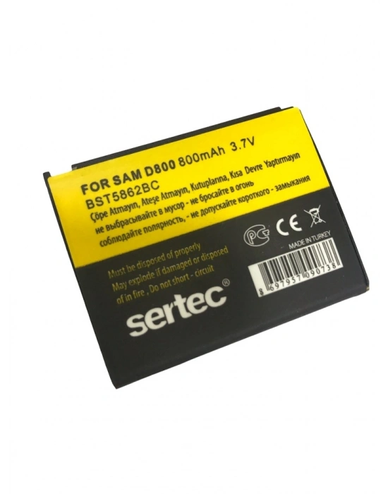 Sertec - Samsung D808/d800 Uyumlu Batarya