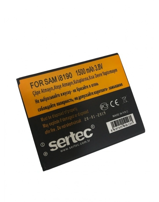Sertec - Samsung Galaxy S3 Mını İ8190 Uyumlu Batarya