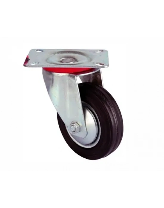 Servis Tekeri - Tablalı Siyah Döner - Çap 125 Mm