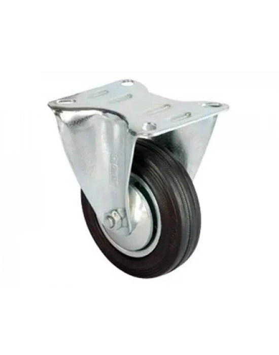 Servis Tekeri - Tablalı Siyah Sabit - Çap 100 Mm