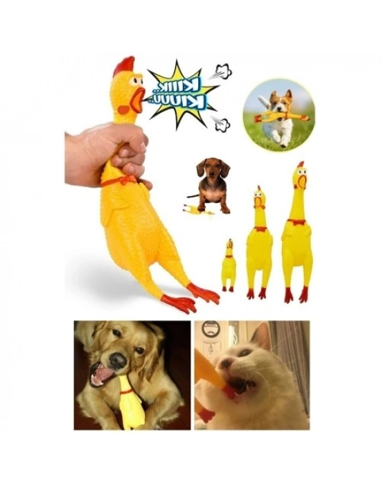 Ses Çıkaran Tavuk Kedi Köpek Oyuncağı 30 cm.