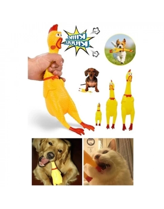 Ses Çıkaran Tavuk Kedi Köpek Oyuncağı 38 cm.