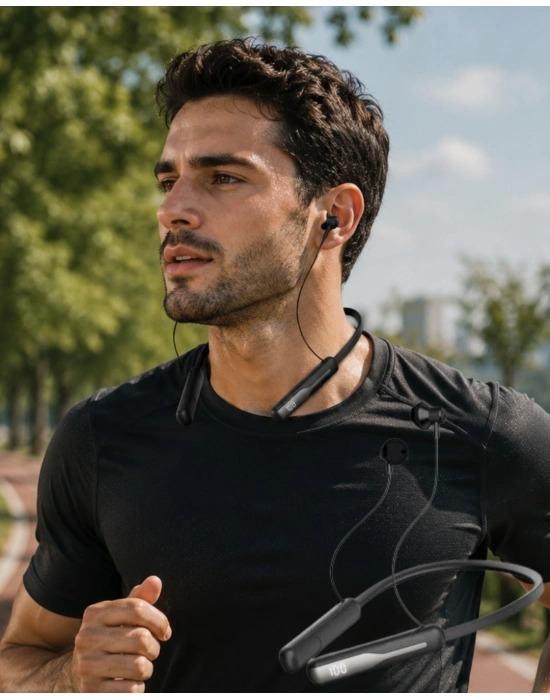 Ses Değiştirme Özellikli Boyun Askılı Bluetooth Spor Kulaklığı