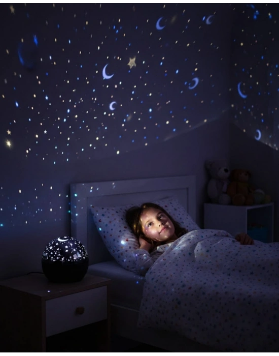 ® Sesle Tepki Veren Yıldız Projektör Gece Işığı