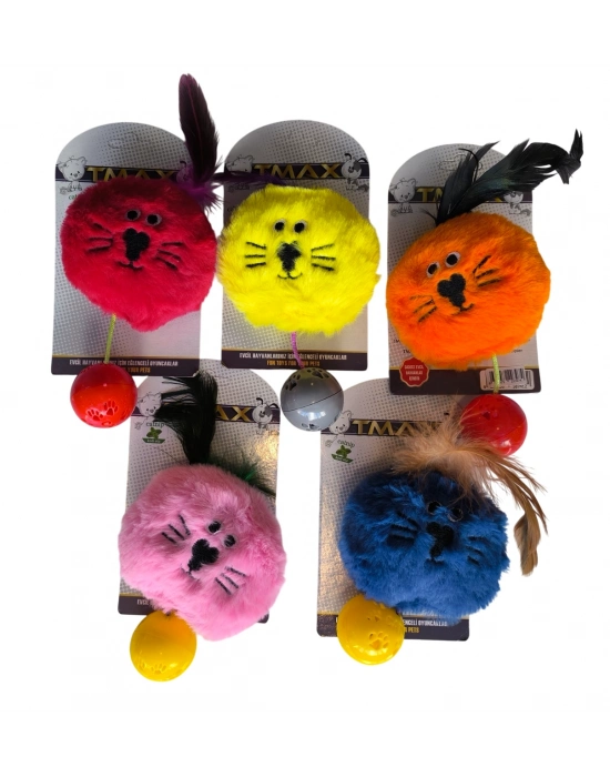 Sesli Catnipli Peluş Kedi Köpek Oyuncağı Çeşitli Renklerde 15 cm