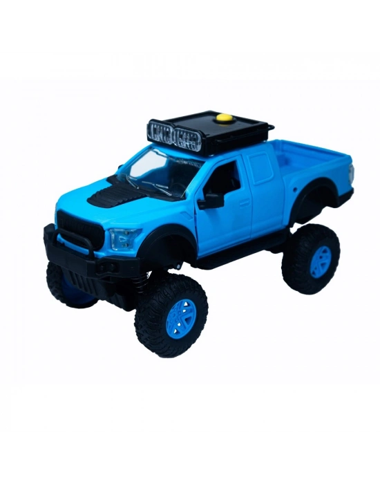 Sesli Işıklı İş Makinaları 25 cm Kamyon - 4016 - Mavi