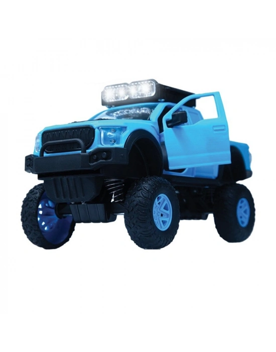 Sesli Işıklı İş Makinaları 25 cm Kamyon - 4016 - Mavi