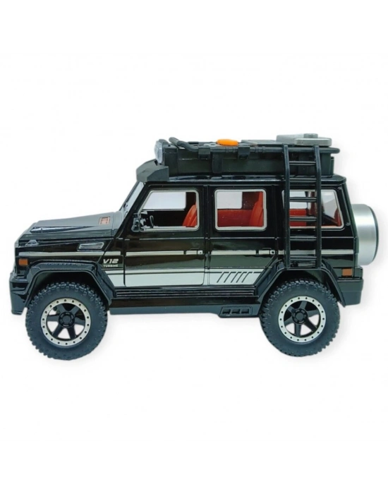 Sesli Işıklı Metal Off- Road Araba 16 cm - D700-04 - Siyah