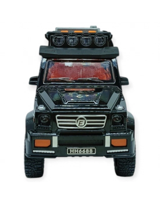 Sesli Işıklı Metal Off- Road Araba 16 cm - D700-04 - Siyah