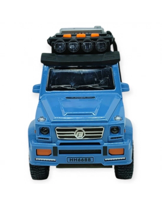 Sesli Işıklı Metal Off- Road Araba 17 cm - D700-04 - Mavi
