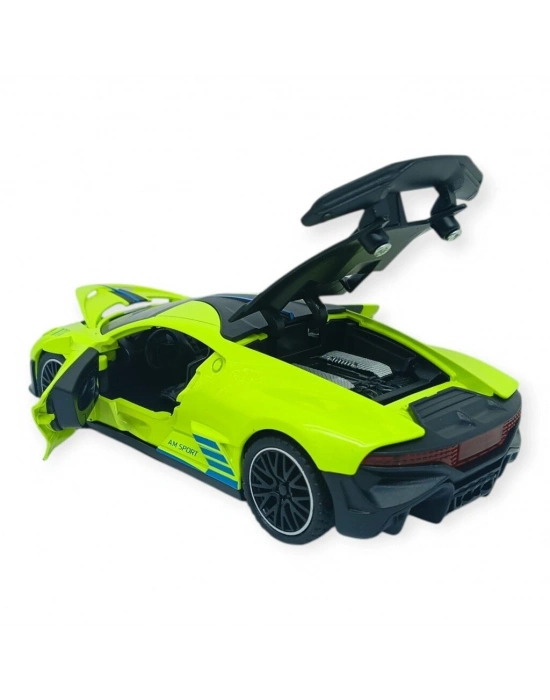 Sesli Işıklı Spor Araba 15 cm - 3241D- Yeşil