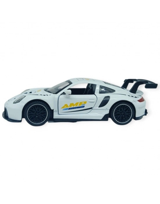 Sesli Işıklı Spor Araba 15 cm - 3291D - Beyaz