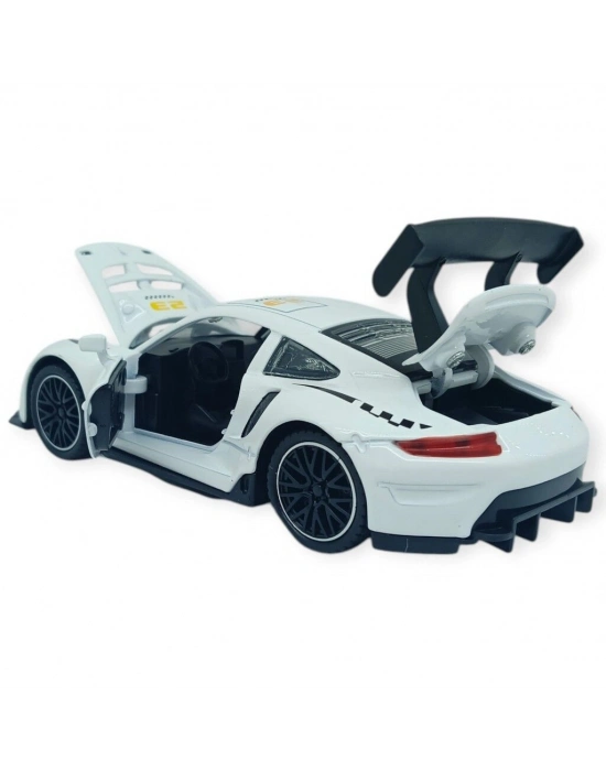 Sesli Işıklı Spor Araba 15 cm - 3291D - Beyaz