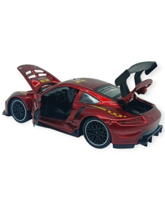 Sesli Işıklı Spor Araba 15 cm - 3291D - Kırmızı