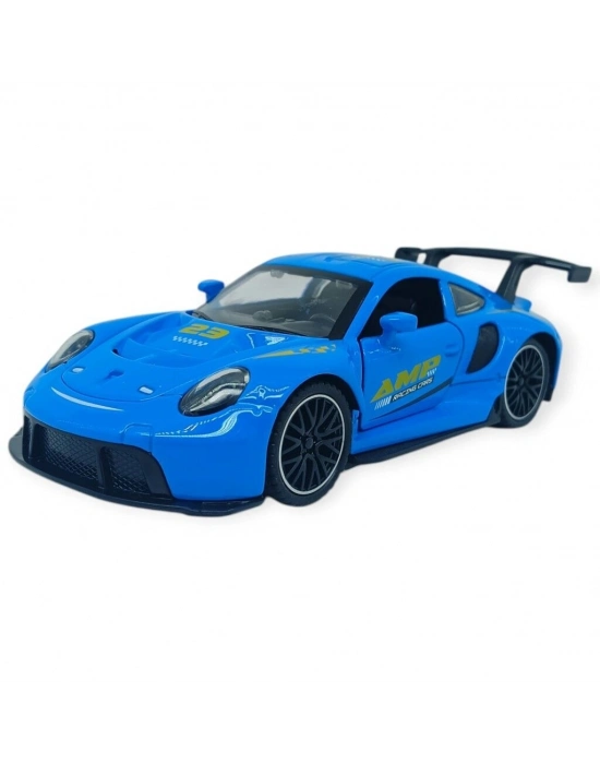 Sesli Işıklı Spor Araba 15 cm - 3291D - Mavi