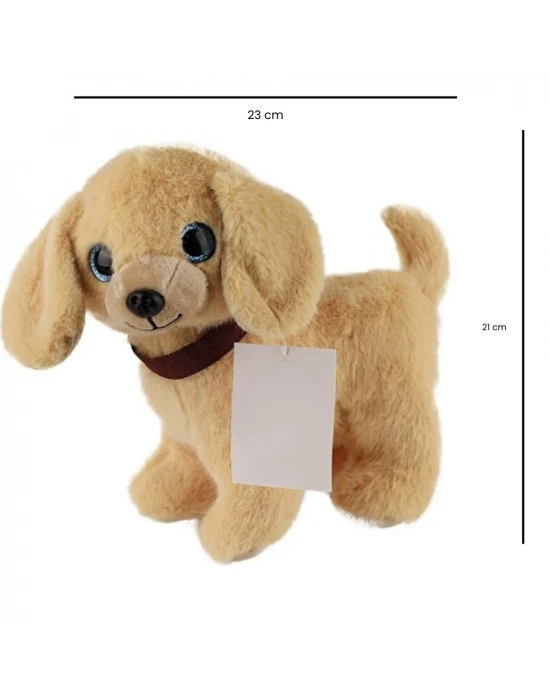 Sesli Peluş Köpek - 2309033 - Açık Kahverengi