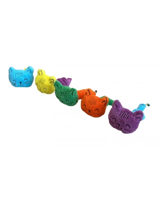 Sesli Peluş Yaylı Mutlu Kedi Köpek Oyuncağı 26 cm Çeşitli Renklerde