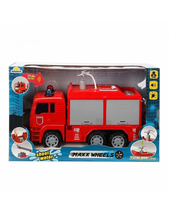 ® Sesli ve Işıklı Su Fışkırtan İtfaiye Aracı 24 cm