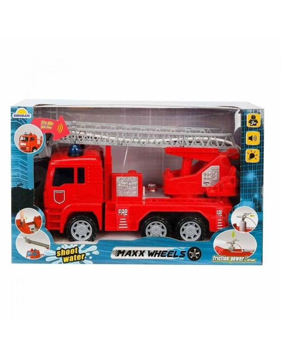 ® Sesli ve Işıklı Su Fışkırtan İtfaiye Aracı 24 cm