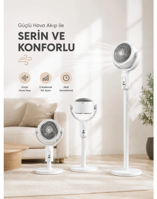 Sessiz Çalışma Özelliğiyle Rahat Kullanım Sunan Dikey Vantilatör