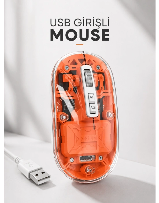 Sessiz Kablosuz USB Girişli Mouse Fare Yüksek Performanslı
