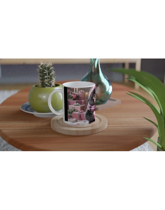 Sevgi Dolu Bebek Goril Temalı Kış Konseptli Baskılı Kupa Bardak