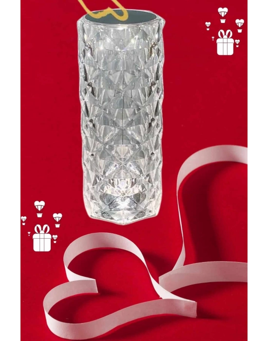 Sevgililer Günü İçin Hediye Kristal Lamba Sevgiliye Hediye USB Şarjlı Gece Lambası (Kopya)