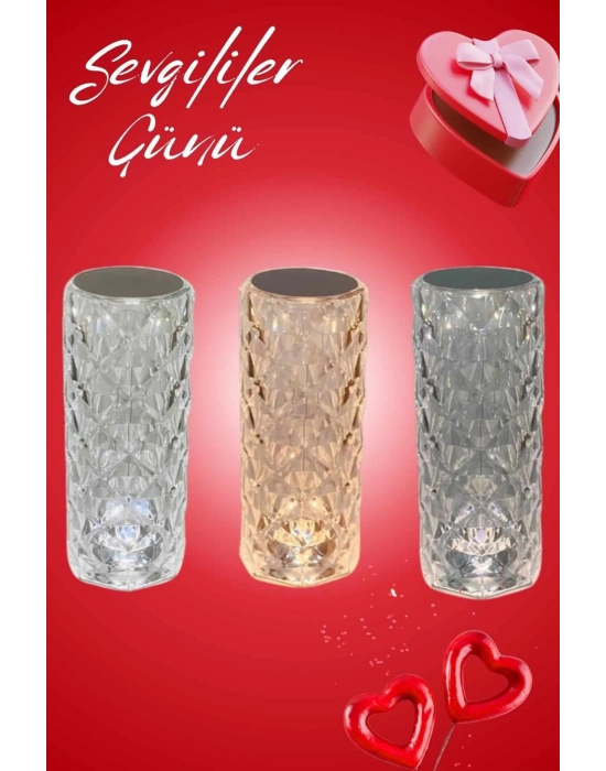 Sevgililer Günü İçin Hediye Kristal Lamba Sevgiliye Hediye USB Şarjlı Gece Lambası (Kopya)
