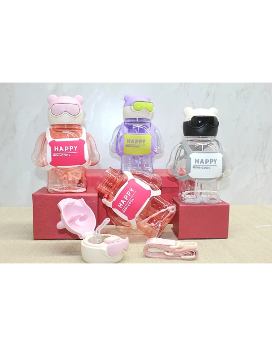 Sevimli 3D Desenli Su Matarası