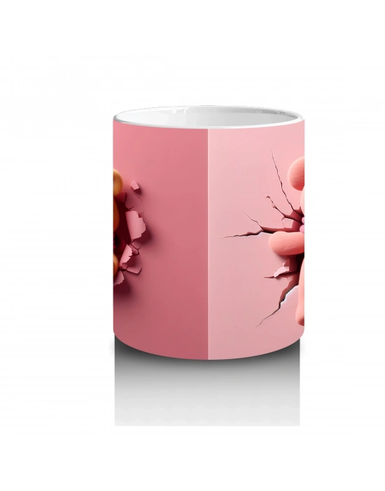 Sevimli Ayıcık ve Atkılı Karakter Figürü – Baskılı Kahve Kupası