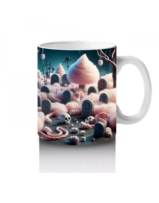 Sevimli Canavarlar ve Balkabaklarıyla Çocuklara Özel Cadılar Bayramı Baskılı Kupa