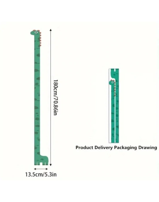 Sevimli Dinozor Boy Ölçüsü Sticker