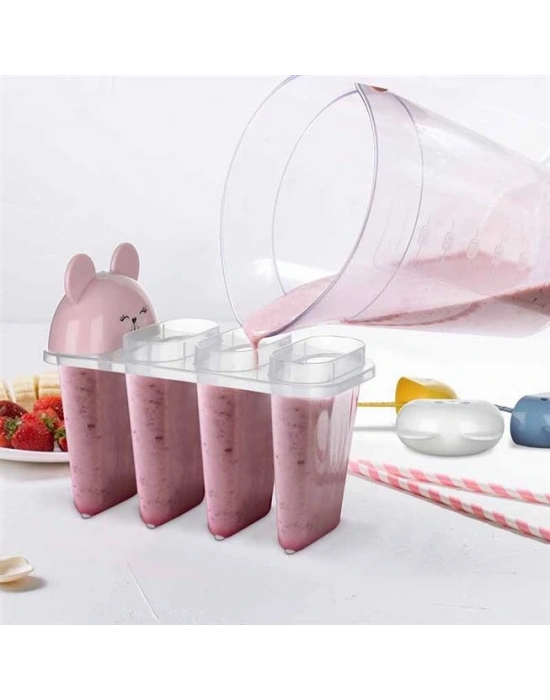 Sevimli  Figürlü Meybuz Dondurma Kalıpları 4 Adet