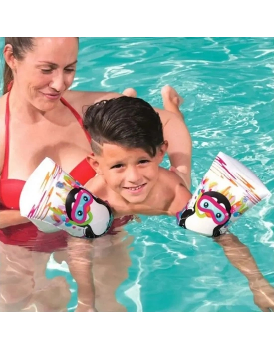 Sevimli Hayvan Desenli Büyük Çocuk Deniz Kolluğu (6-12 Yaş)