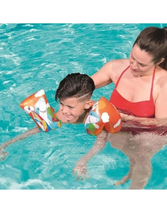 Sevimli Hayvan Desenli Büyük Çocuk Deniz Kolluğu (6-12 Yaş)