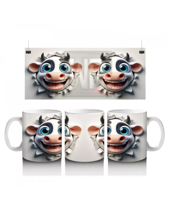 Sevimli İnek Çifti – Baskılı Kahve Kupası