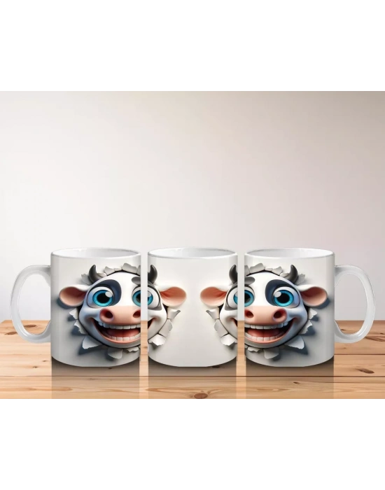 Sevimli İnek Çifti – Baskılı Kahve Kupası