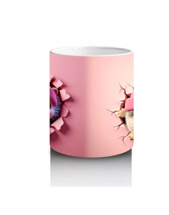 Sevimli Kız Çocuk Maskotu ve Peluş – Baskılı Kahve Kupası