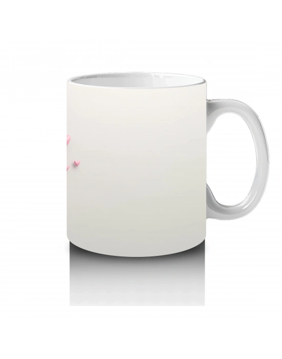 Sevimli Köpek Balığı Kalplerle Çevrili – Baskılı Kahve Kupası